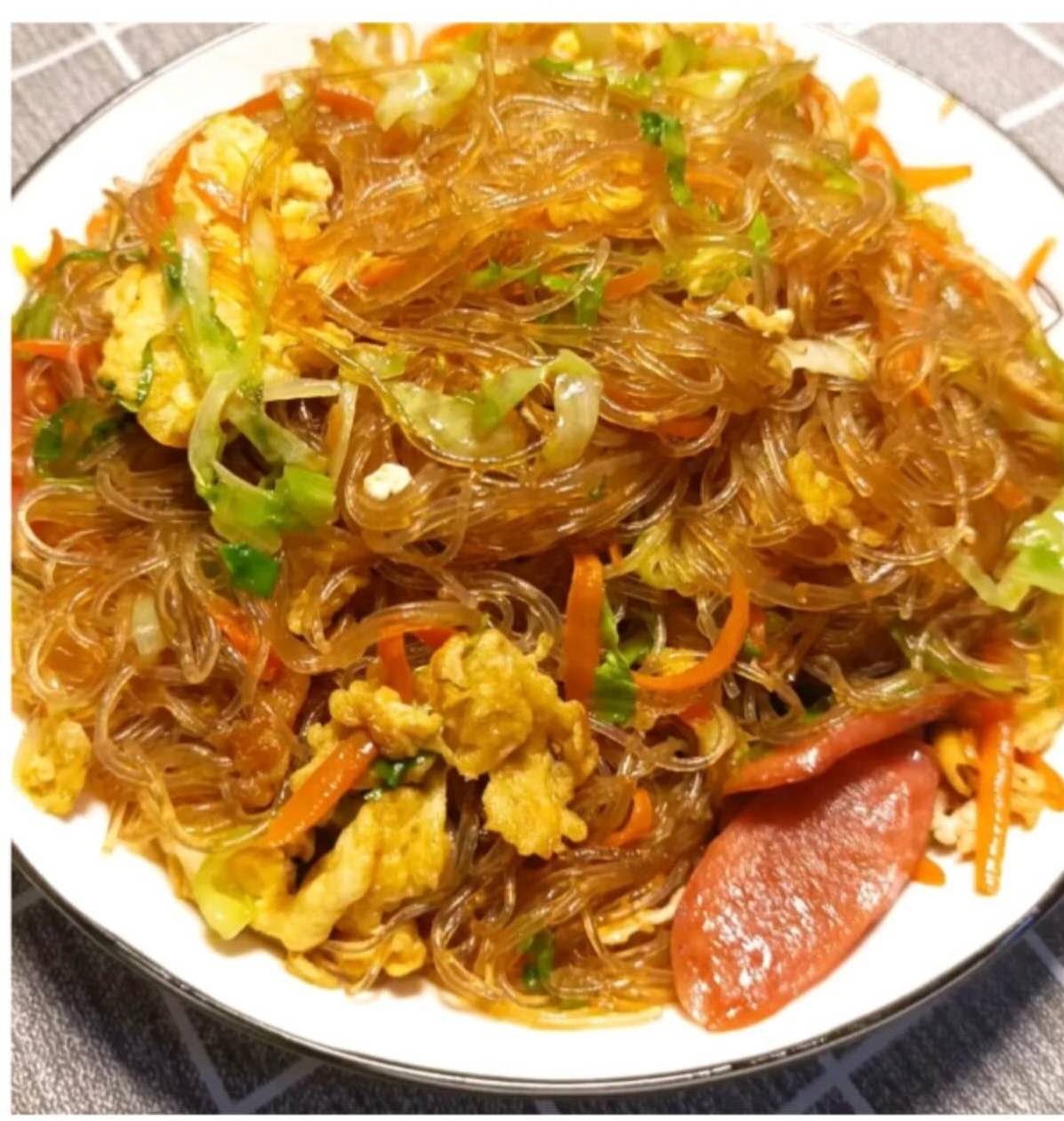 Fideos de soja con tres delicias