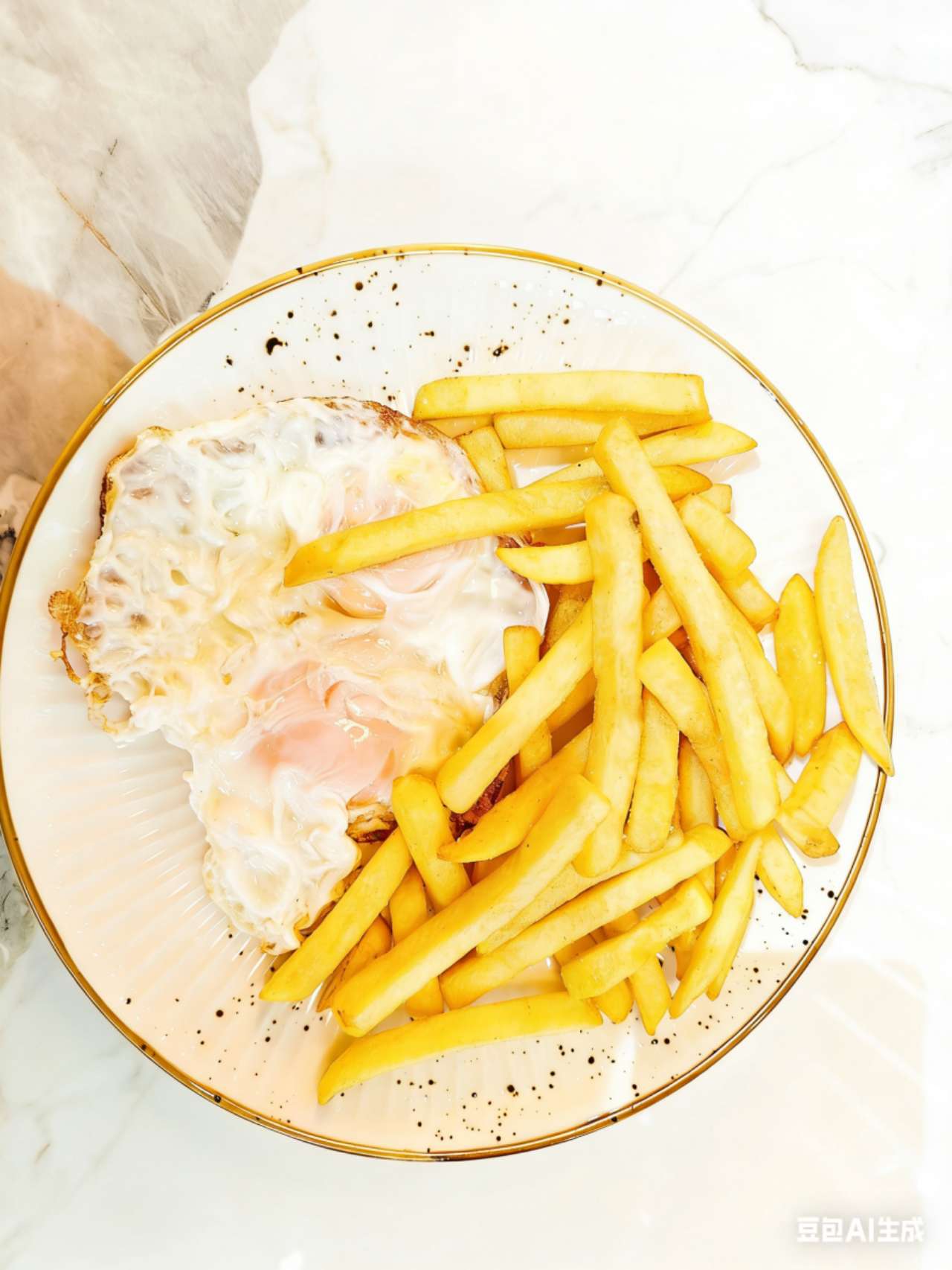 Huevos fritos con patatas fritas