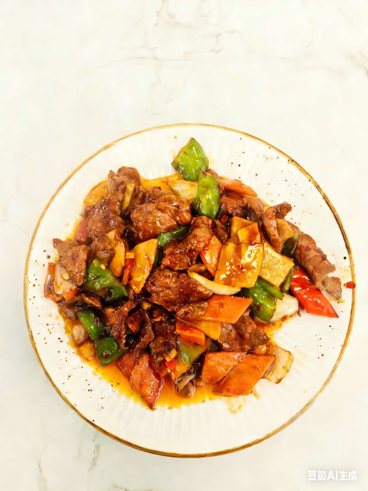 Ternera salteada picantes